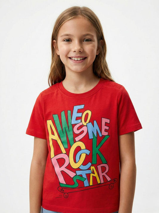 DU PAREIL GIRLS PRINTED T SHIRT