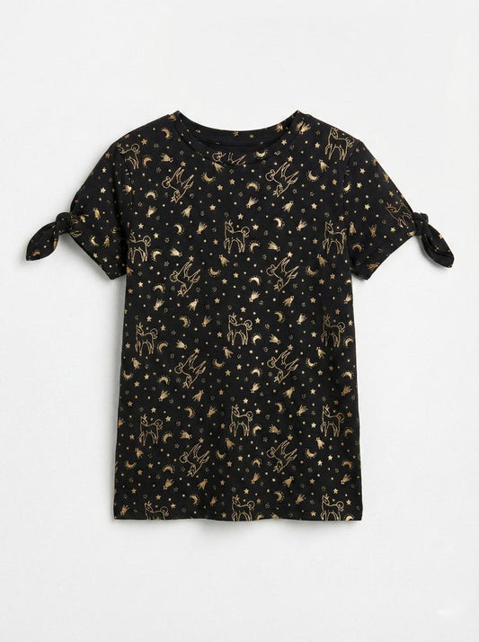 DU PAREIL GIRLS PRINTED T SHIRT