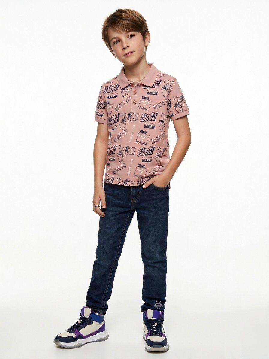 JUNIOR Boys Graphic Printed Polo Shirt