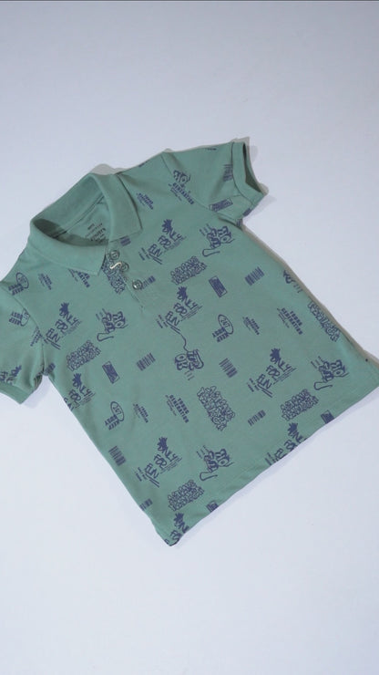 JUNIOR Boys Graphic Printed Polo Shirt