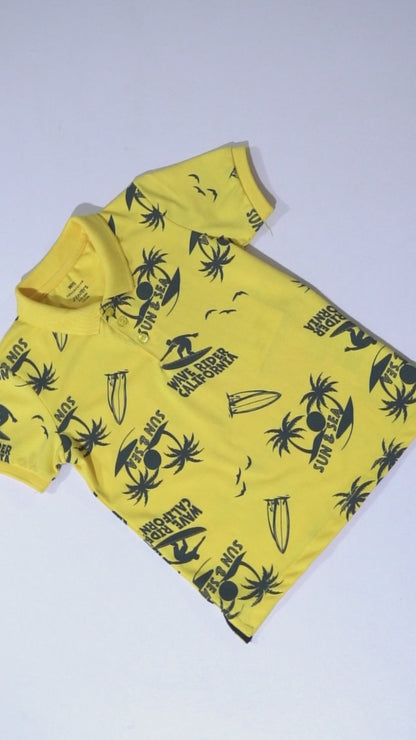 JUNIOR Boys Graphic Printed Polo Shirt