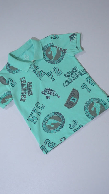 JUNIOR Boys Graphic Printed Polo Shirt