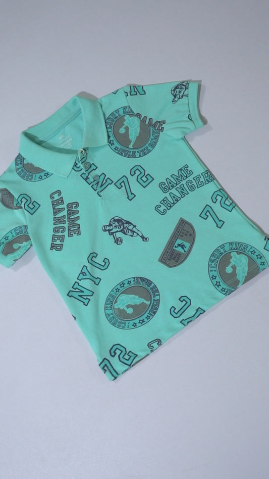 JUNIOR Boys Graphic Printed Polo Shirt