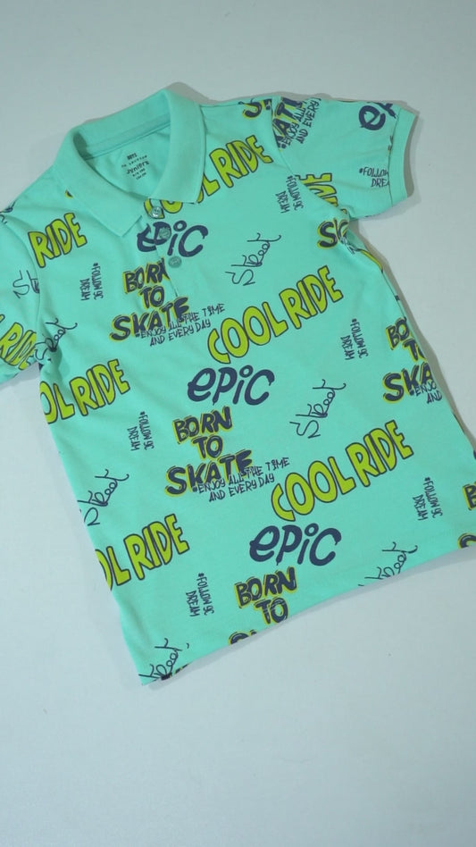 JUNIOR Boys Graphic Printed Polo Shirt