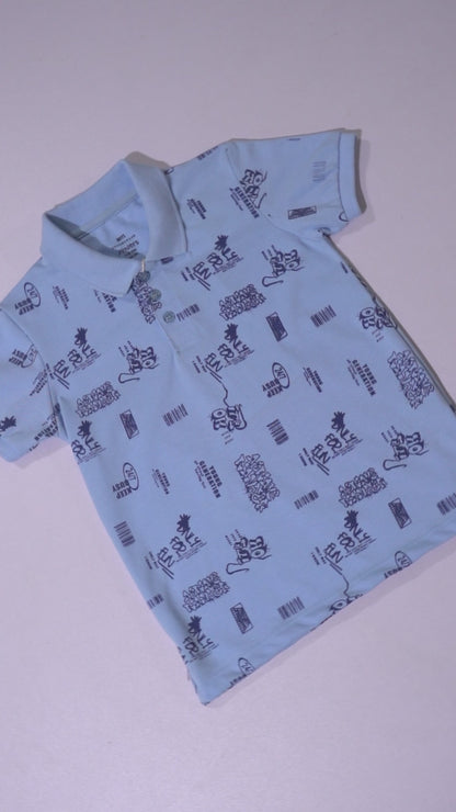 JUNIOR Boys Graphic Printed Polo Shirt