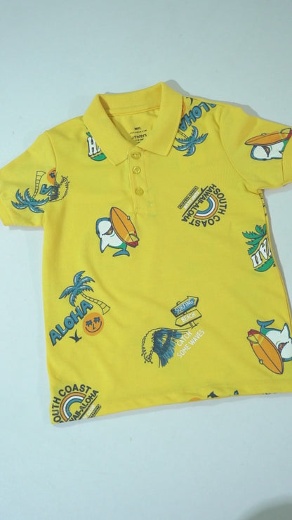 JUNIOR Boys Graphic Printed Polo Shirt