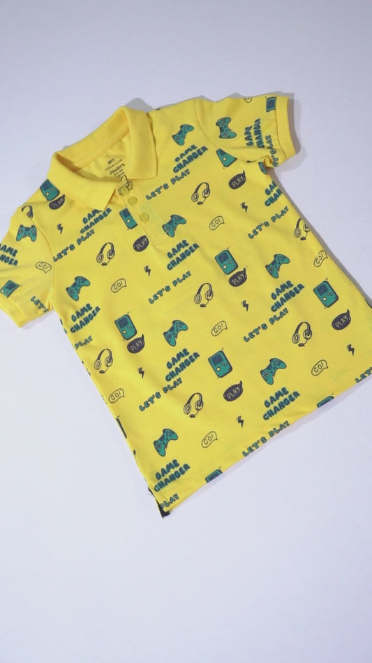 JUNIOR Boys Graphic Printed Polo Shirt