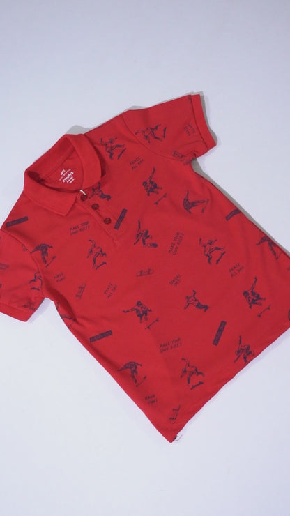 JUNIOR Boys Graphic Printed Polo Shirt