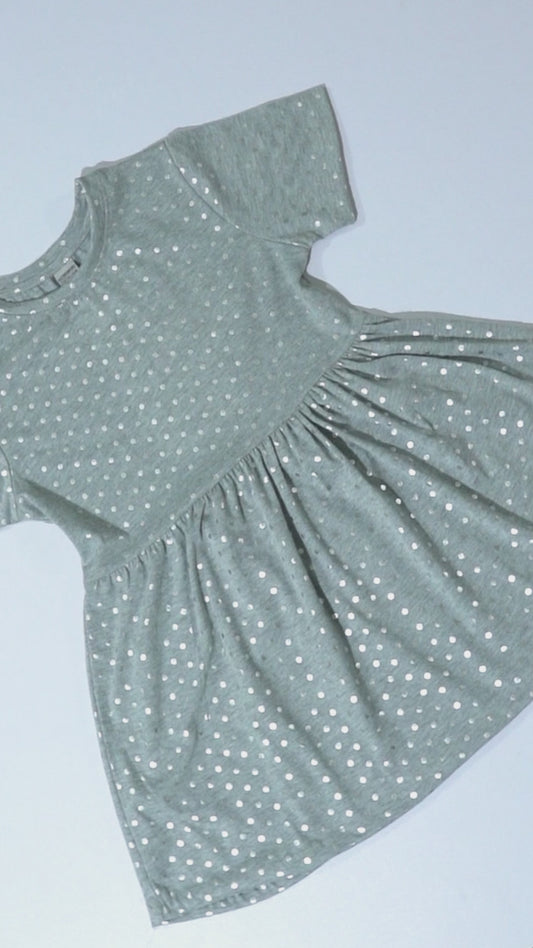 LC WAIKIKI Girls Textured Polka Printed Dress