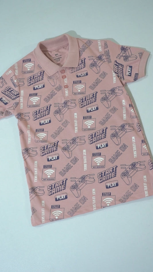 JUNIOR Boys Graphic Printed Polo Shirt