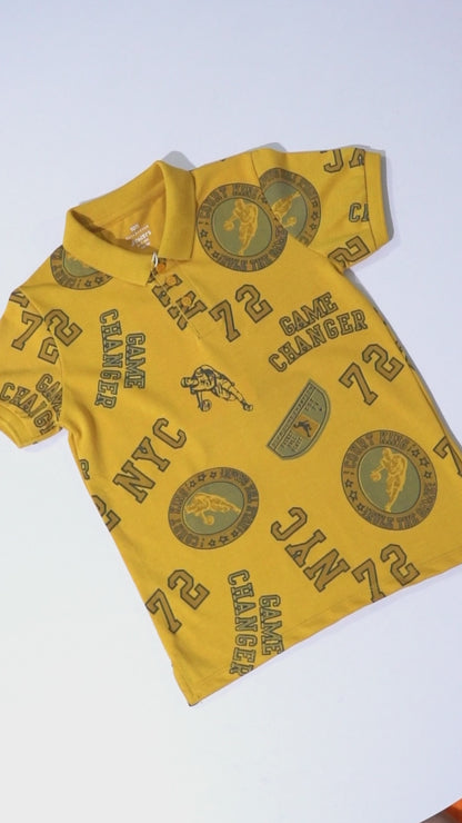 JUNIOR Boys Graphic Printed Polo Shirt