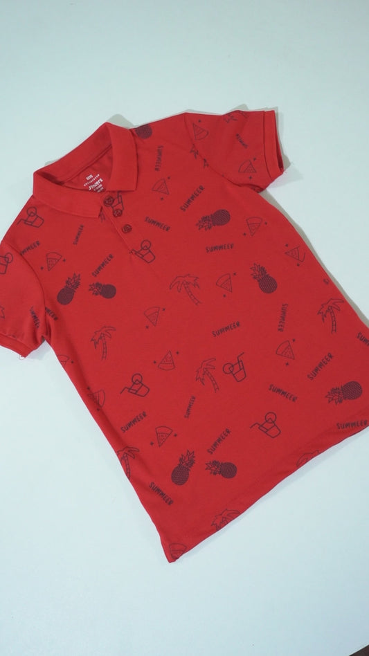 JUNIOR Boys Graphic Printed Polo Shirt