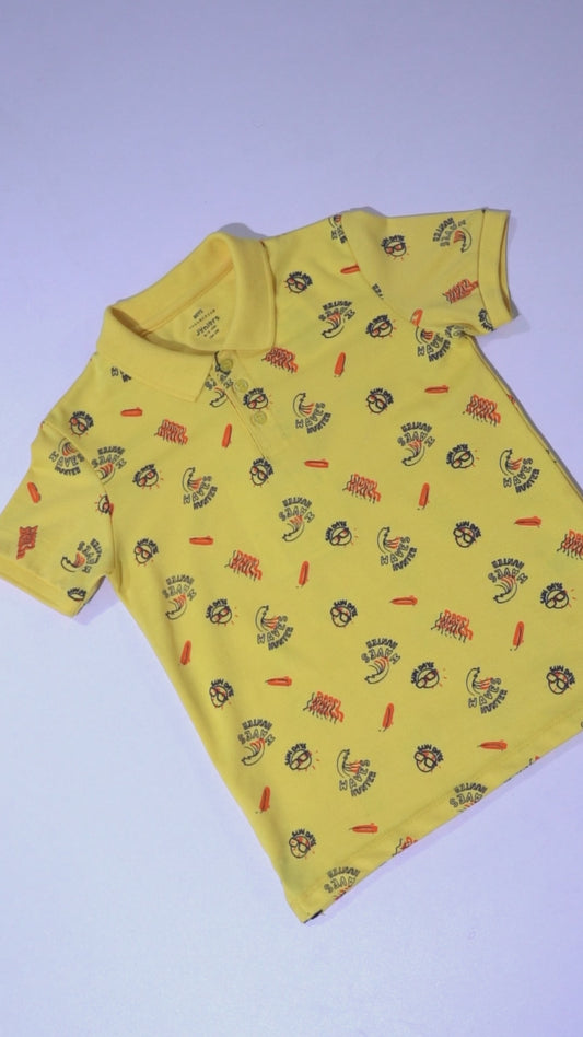 JUNIOR Boys Graphic Printed Polo Shirt